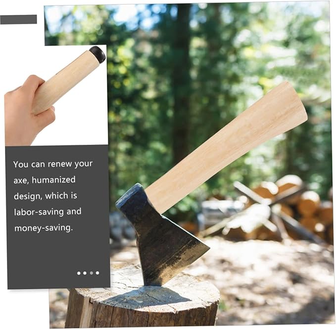 balacoo 2sets Axe Wooden Handle Replacement for Camping Ergonomic and Handle for Firewood Axe for Outdoor Use
