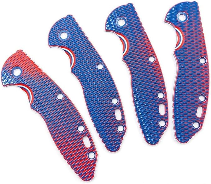 1 Pair G10 Scales Fits for Rick Hinderer knives XM18 3.5 Triple Colors Non-slip Handle Patch Blank DIY Replacement