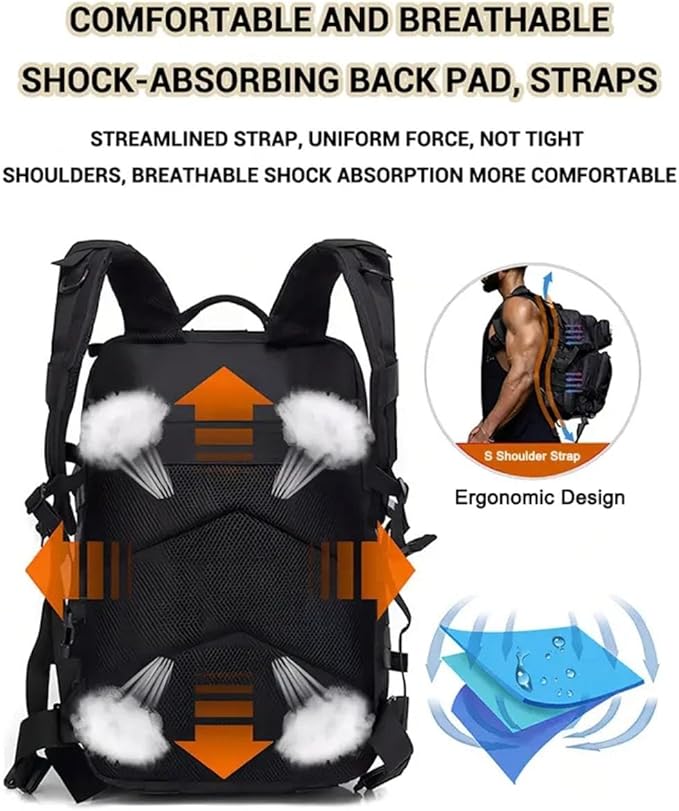 900D Oxford Military Tactical Backpack Molle Army Assault3 days pack bug out Bag for PhotographerHickingTreekingTravel (Khaki)