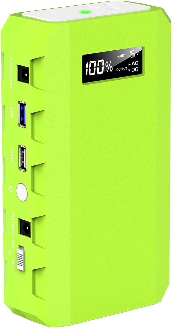 powkey Portable Power Station with AC Outlet 65W/110V External Battery Pack 24000mAh/88.8Wh Power Pack Portable Power Source Supply Backup for Outdoor Tent Camping Home Office