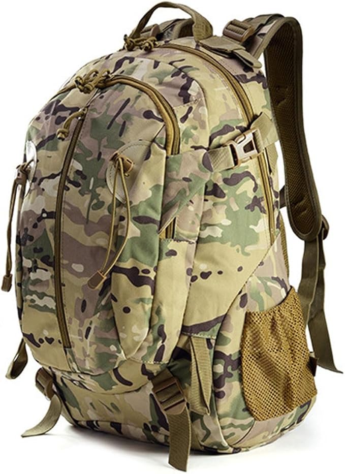 LINGYUE Tactical Backpack Outdoor Waterpoof Resistant Oxford Daypack With 16 Laptop Compartment For Hiking Camping Travel(D)