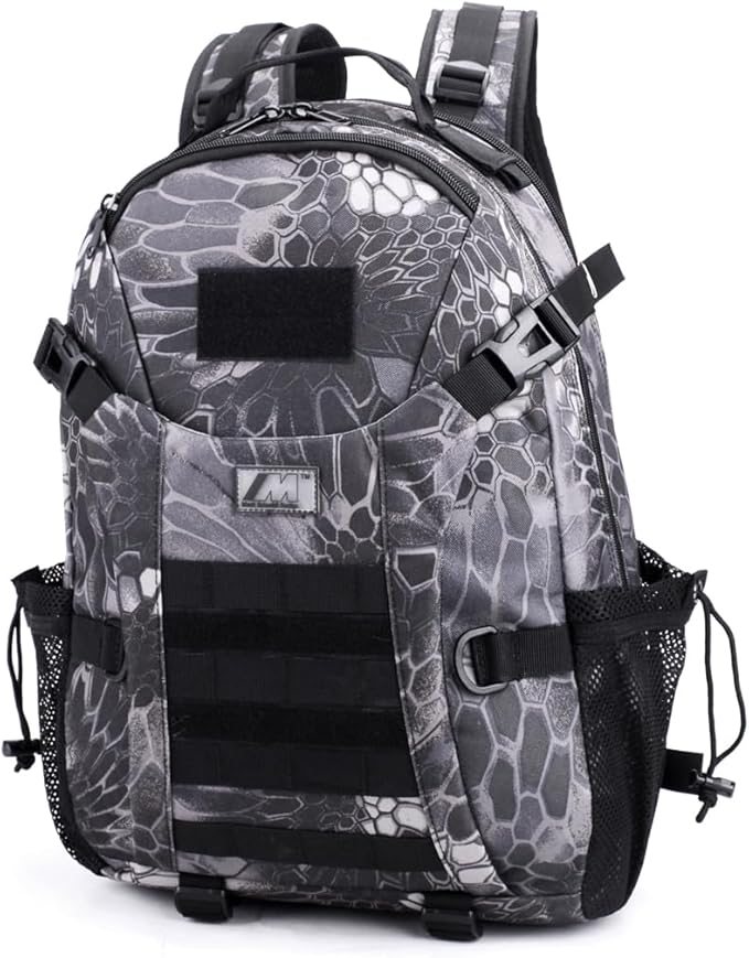 Tactical Military Assault 30L Travel Backpack Army 3-Day Assault Pack for Camping Hunting Trekking Outdoor Survival Molle Bag with Multi-Compartment Storage Pantone Black