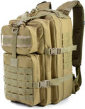 Outdoor Sports Pack Hiking Bag Tactical Rucksack Camo Knapsack Combat Camouflage Tactical Molle 40L Backpack - Tan