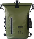 awakentti Dry Bags Comfortable Versatile for Outdoor Waterproof Dry Bag - Roll Top Waterproof Backpack Sack Dry Bag for Kayaking Beach Rafting (Army Green)