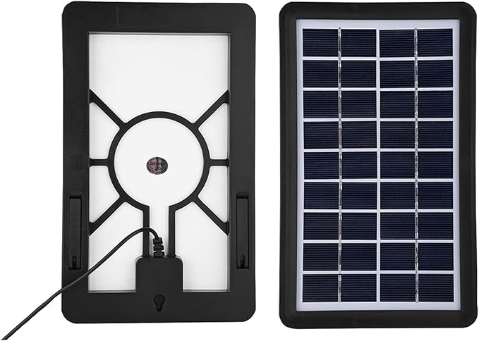 ASHATA 9V 3W Solar Panel 93% Light Transmittance 18% Conversion Rate IP65 Polysilicon Solar Panel Power Backup with DC Port Charging for LED Lights Mini Fans etc