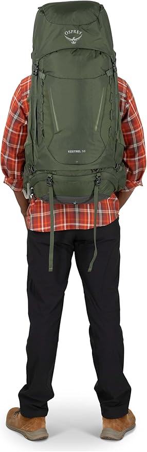 Osprey Kestrel 58L Men's Backpacking Backpack Bonsai Green L/XL
