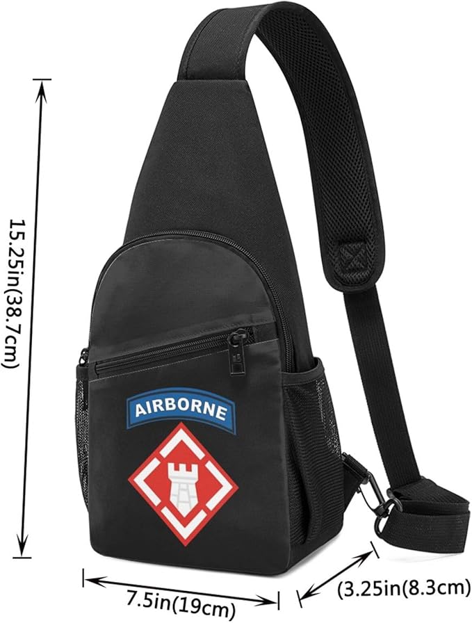 20th Engineer Brigade Airborne Chest Pack Leisure Shoulder Crossbody Chest Bag
