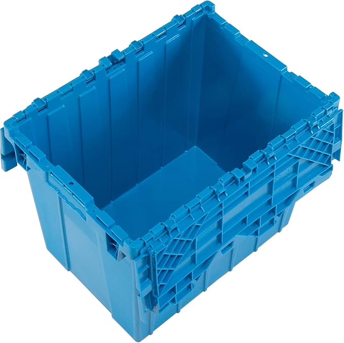 Global Industrial Distribution Container With Hinged Lid 21-7/8x15-1/4x17-1/4 Blue