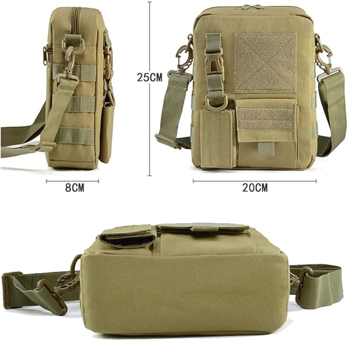 Sunnystacticalgear Outdoor Sports Hiking Sling Pack Camouflage Tactical Shoulder Bag - Tan
