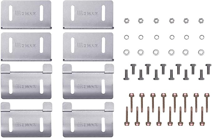 Renogy Solar Panel Mounting Curved Z Bracket-Set of 4 for RV Boat Roof Wall and Other Off Gird Installation 1 Set