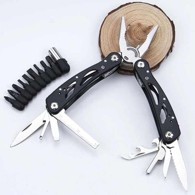 TopHomer Multitool Pliers Portable Folding Survival Tool Bottle Opener Screwdriver Scissors for Outdoor Camping Fishing Survival Hiking