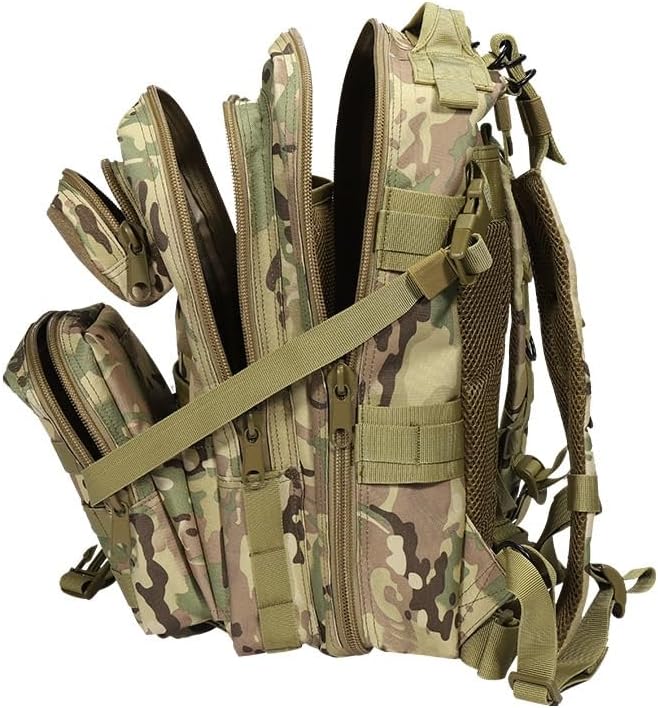 Tactical Backpack Military Molle Hiking 30L Tactical Outdoor Mountaineering Trekking Attack Black Camouflage