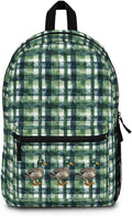 Blue and Green Striped Backpack Duck Hunting Back to School Hunting Bag Book Bag
