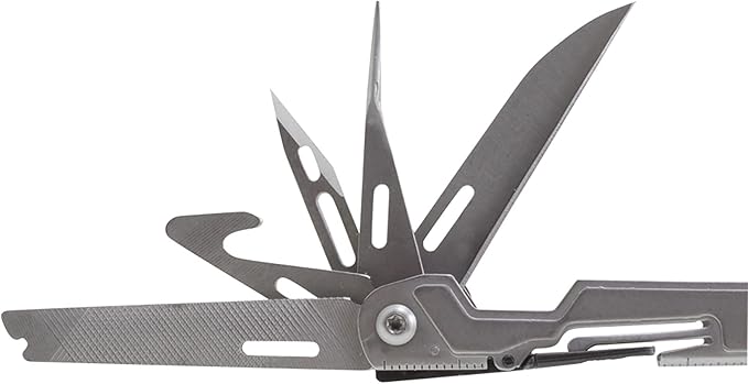 SOG PowerPint Mini Compact Stainless Steel Multi-Tool |18 Lightweight Specialty Tools &amp SOG Multitool Pliers Pocket Knife Stone Wash