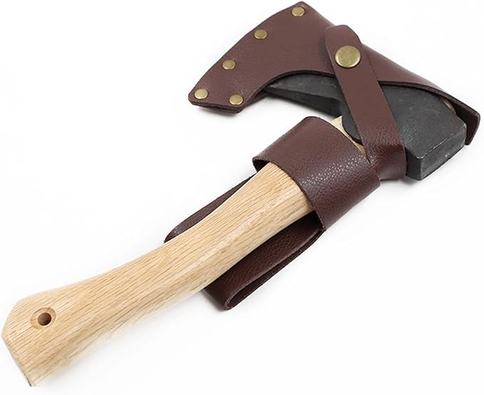 Hatchet Sheath Head Cover Holster Case Leather Hatchet Sheath Protective with Waist Hangings for Hiking Camping