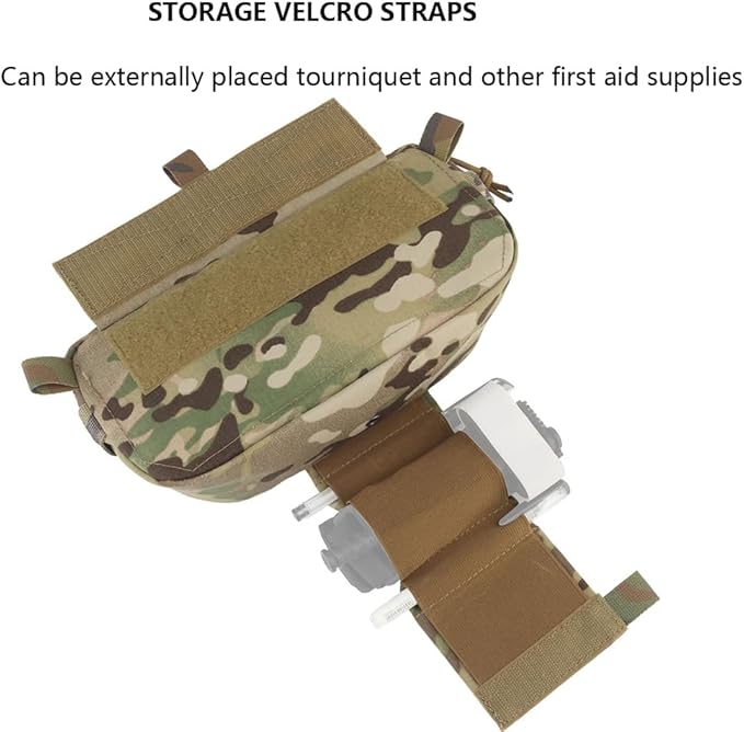 Tactical Sub Abdominal PouchDual-Purpose Dangler Drop Pouch with Tourniquet HolderTactial Vest Chest Rig Carrying Kit Bag
