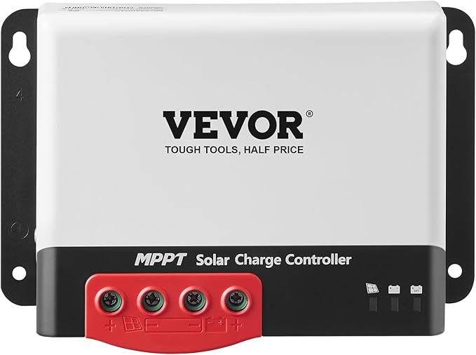VEVOR 50A MPPT Solar Charge Controller 12V / 24V Auto DC Input Solar Panel Regulator Charger with Bluetooth Module 98% Charging Efficiency for Sealed(AGM) Gel Flooded and Lithium Battery Charging