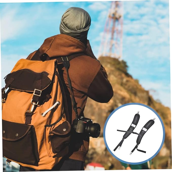 jojofuny 2pairs Adjustable Shoulder Straps for Drifting Backpack Neoprene Padded Shoulder Straps for Outdoor Sports and Fitness Activities