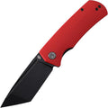 Petrified fish PFP01T Beluga3.58 K110 Stonewashed Blade 170g G10 Handle Front Flipper Liner lock Folding knife (Red G10 Black Stonewashed)