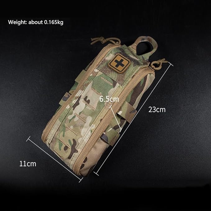 First Aid Kit MOLLE Waist Belt Bag Hunting Vest Outdoor Quick Response Tactical Medical Pouch