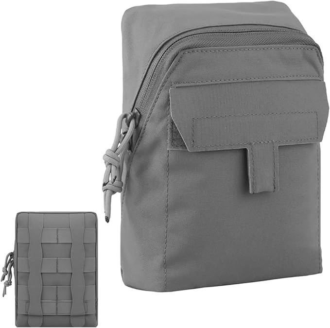 MOLLE GP Tactical Utility Pouch - Multi-Functional Magazine Tool Sundry Storage Abdominal Bag for Airsoft Shooting Vest Belt Hiking Hunting(Wolf Grey)