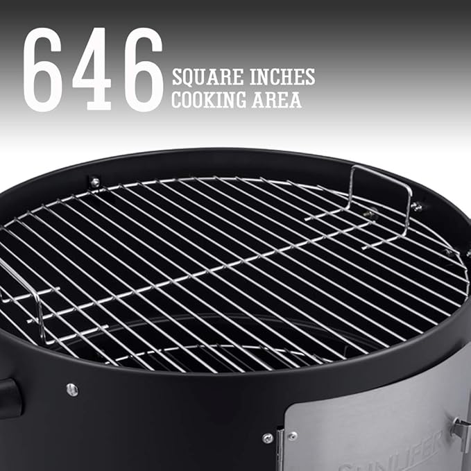 20.5 Inch Vertical Charcoal Smoker and Grill Combo Heavy-Duty BBQ Smokers for Outdoor Cooking Camping