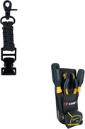 KUNN Single-Head Tactical Glove Clip Holder Work Glove Holder Clip for Tactical Backpack Tool Belt Hiking Bag Black +Tool Pouch with Belt Clip Utility Small Tool Organizer with Tape Measure Holder