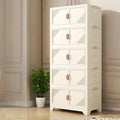 Storage Bins Stackable Folding Plastic Storage Containers with Clear Lids Multi Layer Organizer for Home Dorm Office Closet Bedroom Living Room