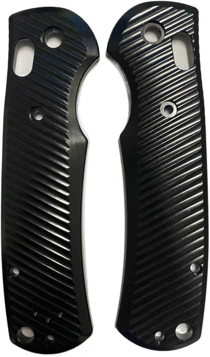 AYULL 1 Pair Aluminum Scales Handle Fits for Griptilian 550 551 Custom Black Handle Patch DIY Replacement