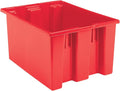 Akro-Mils 35230 Nest and Stack Plastic Storage Container and Distribution Tote (23-1/2-Inch L x 19-1/2-Inch W x 13-Inch H) Red (3-Pack)
