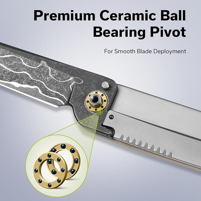 CIVIVI KwaiQ Pocket Knife Folding Knife with Inline Flipper for EDC 2.97 Damascus Tanto Blade Two-tone G10 Handle for Women Men C23015-DS1