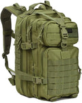 REEBOW GEAR Military Tactical Backpack for Men Large 34L Army 3 Day Assault Pack Molle Bag Backpacks (34L Army Green)