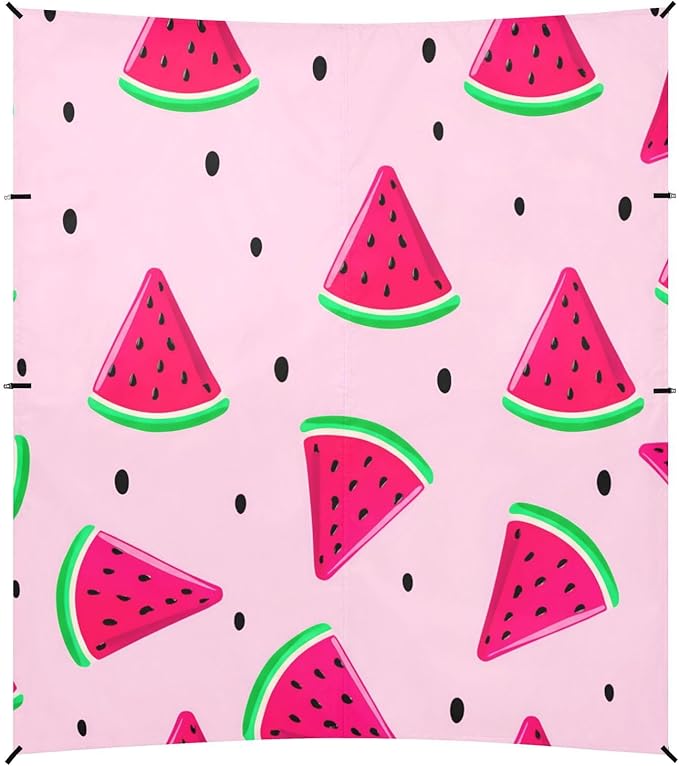 Beach Canopy with Windproof Ropes &amp Sandbags Beach Tent Sun Shade Sun Shelter for Camping Trips Fishing Backyard Fun or Picnics Watermelon