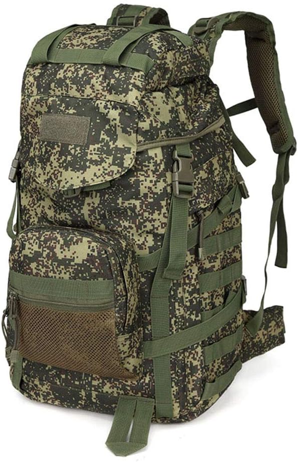 Outdoor Sports Pack Hiking Bag Tactical Rucksack Camo Knapsack Combat Camouflage Tactical Molle 50L Backpack - Russian Camo