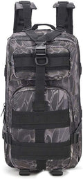 Outdoor Sports Pack Hiking Bag Tactical Rucksack Camo Knapsack Combat Camouflage Tactical Molle 25L 3P Backpack - Typhoon