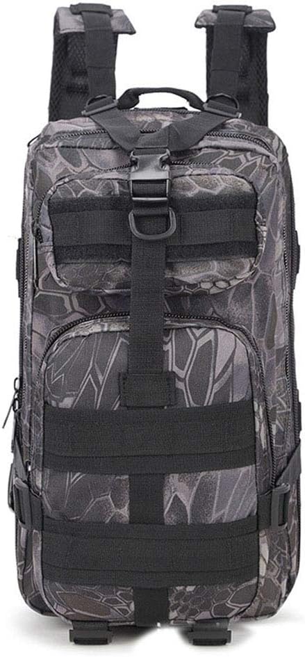 Outdoor Sports Pack Hiking Bag Tactical Rucksack Camo Knapsack Combat Camouflage Tactical Molle 25L 3P Backpack - Typhoon