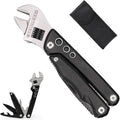 Adjustable Ratchet Wrench Multitool 7 in 1 Foldable Pocket Size Tool with Pliers Knife Saw and Screwdriver Portable Multi Tool for Camping Accessories DIY and Gifts for Men