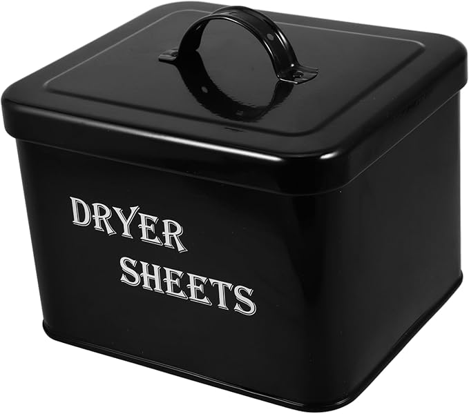 Farmhouse Dryer Sheet Holder Lid Container for Fabric Softener Essential Laundry Room Organizer for Convenient Storage and Easy Access