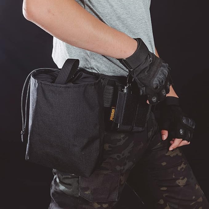 EXCELLENT ELITE SPANKER Tactical Folding Dump Pouch Utility Tool Bag Military Molle Drawstring Ammo Magazine Pouch