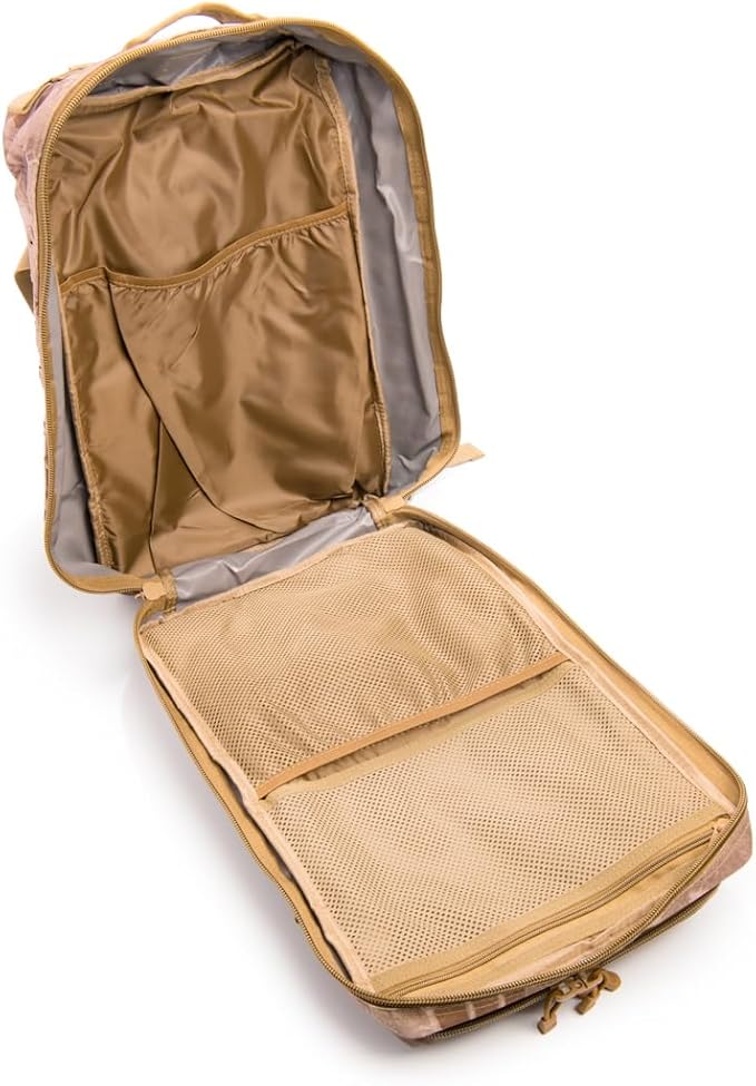 Large Laser-cut MOLLE Backpack with Pistol Retention System Desert Python Modular and Lightweight Design for EDC Range or Tactical Use