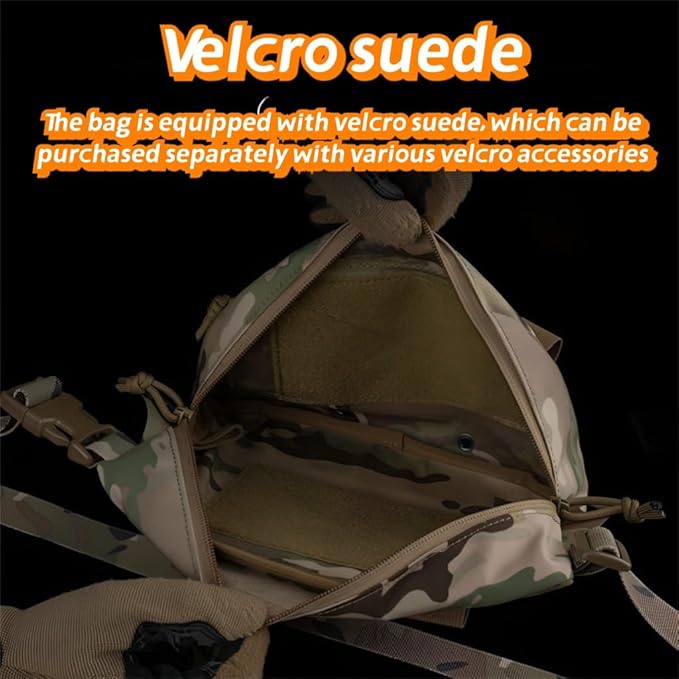 Tactical Pouch With Hook-and-Loop Panel Nylon Multipurpose Utility Bag With Elastic Straps For Team Activities Airsoft Cosplay