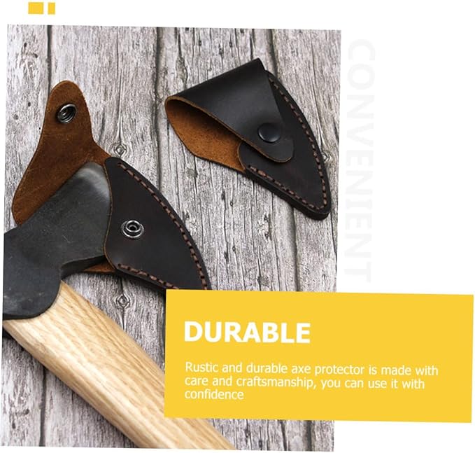 Yardwe 2pcs Replacement Hatchet Cover Portable Protective Case Foraxes Outdoor Gear Leather Sleeve Scratch Decorative Cover for Outdoor Activities