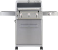 Monument Grills 3+1 Outdoor Barbecue Stainless Steel Propane Gas Grill 3 Burners &amp 1 Side Burner 48000 BTU Patio Garden Grill with Knob Controls Mesa305