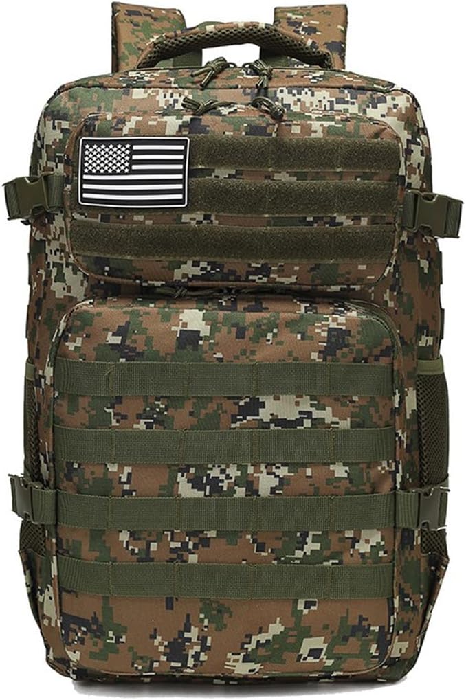 35L Military Tactical Backpacks Molle Army Assault Pack 3 Day Bug Out Bag Hiking Treeking Rucksack (Jungle Digital)