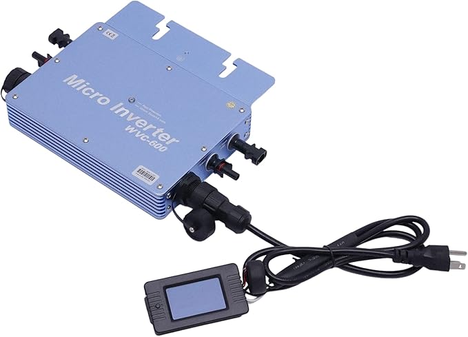 600W Solar Grid Tie Micro Inverter IP65 Waterproof Automatic Identification Power Inverters DC to AC 110V Microinverter for 30V 36V Solar Panel (600W)