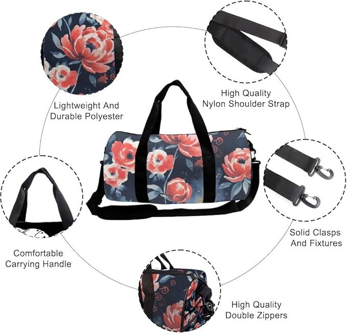 Vivid Botanical Foldable Womens Bag Oxford Tote Bags Adjustable Shoulder Strap Convertible Carry Backpack Cute Carry On Bag For Sleepover Pilates Gym Gifts For Women