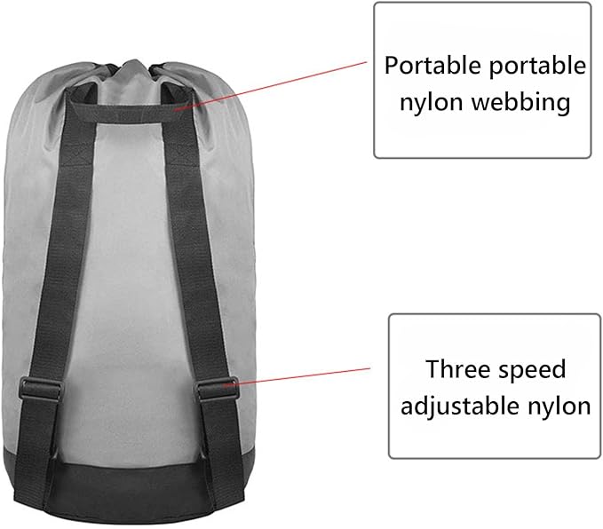 Oxford Dirty Clothing BagTravel Pump BackpackWashing BagWaterproof PagramusNylon Fabric Handle (Gray)