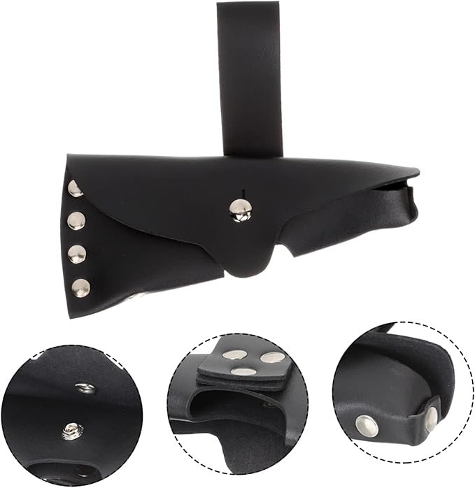 Kisangel 3pcs Leather Protective Cover for Hatchet Sleeve Sheath Handmade for Outdoor Enthusiasts