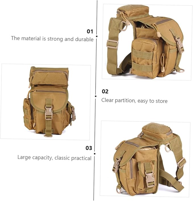 Totority Leg Bag Oxford Thigh Pack for Outdoor Activities Practical Storage Pouch for Camping and Hiking and Stylish Design