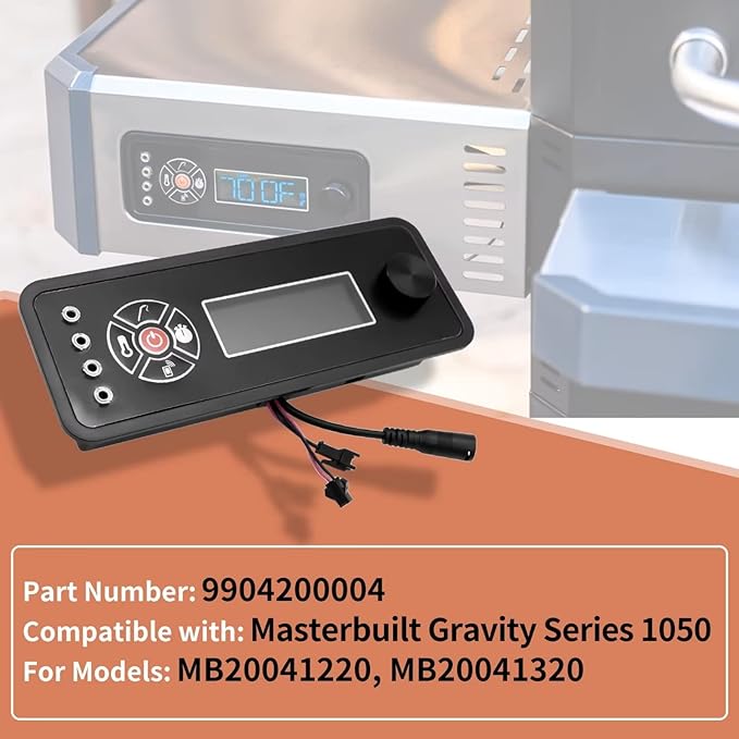 9904200004 Controller Compatible with Masterbuilt Gravity Series 1050 Digital Charcoal Grill + Smokers Digital Control Panel (Non-Wifi) for Model: MB20041220 MB20041320 Replacement Part